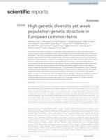 High genetic diversity yet weak population genetic structure in European common terns